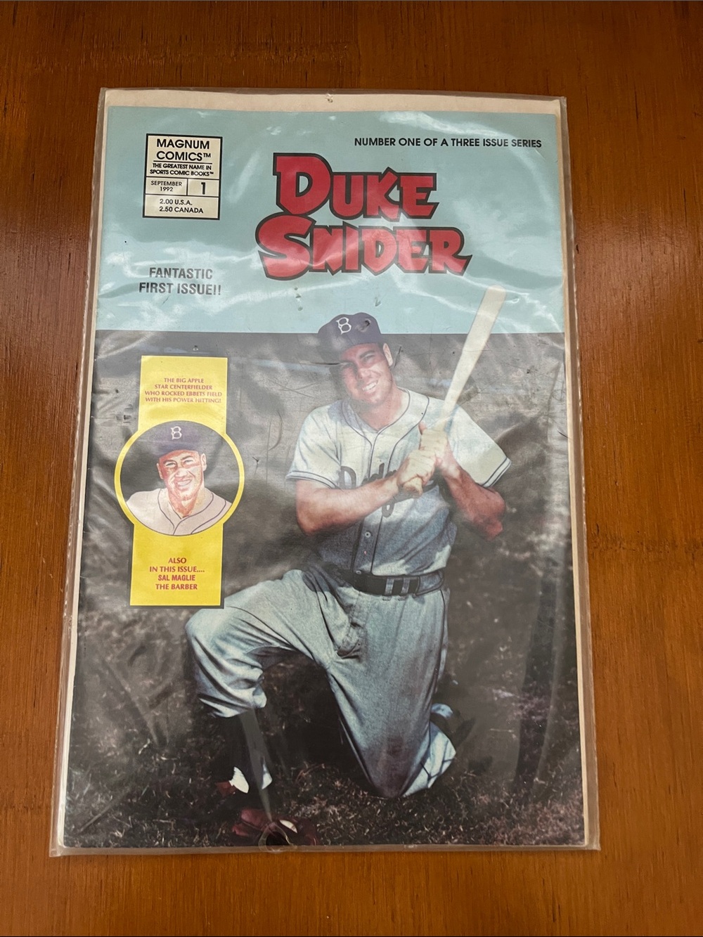 Duke Snider #1 Comic Book - Light Blue & Black Cover